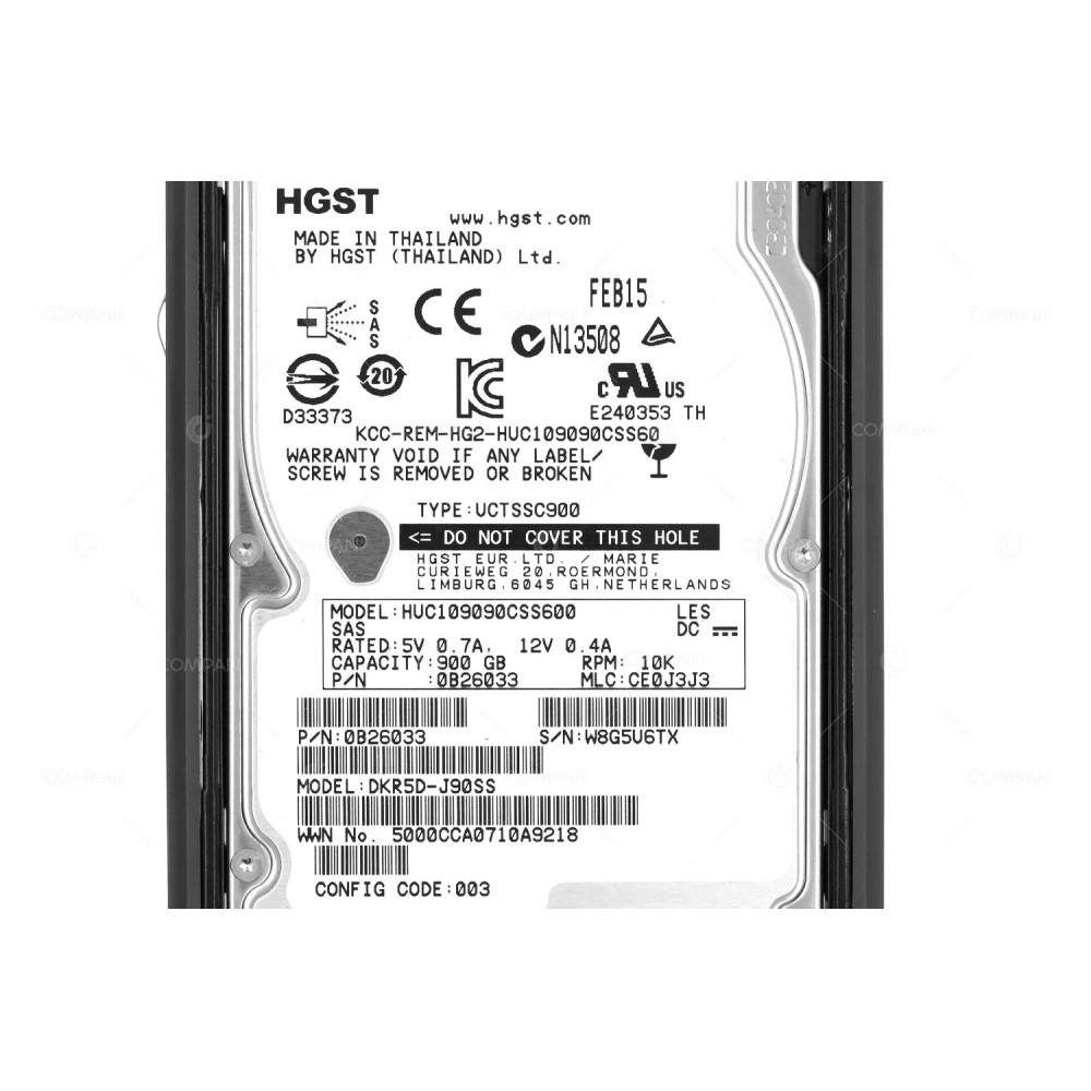 5541891-P HITACHI HDD 900GB 10K SAS 6G 2.5" SFF HOT-SWAP FOR HITACHI VSP